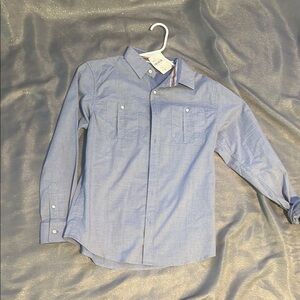 Men's Blue Button-Up Shirt